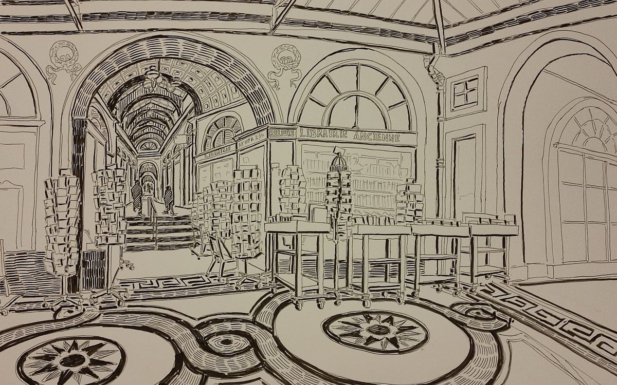 Visite dessinée de la galerie Vivienne