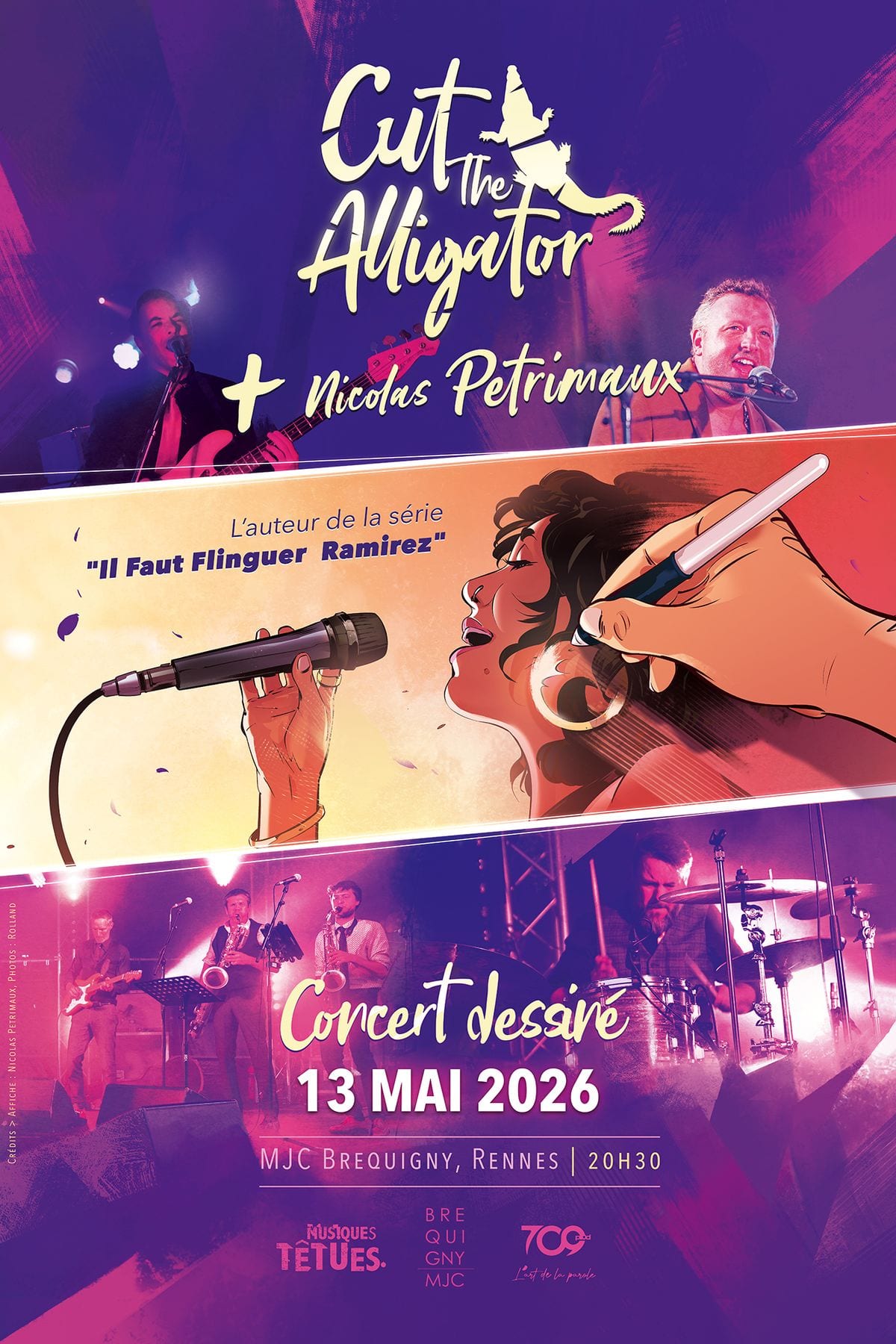Concert dessiné Cut the Alligator x Nicolas Pétrimaux