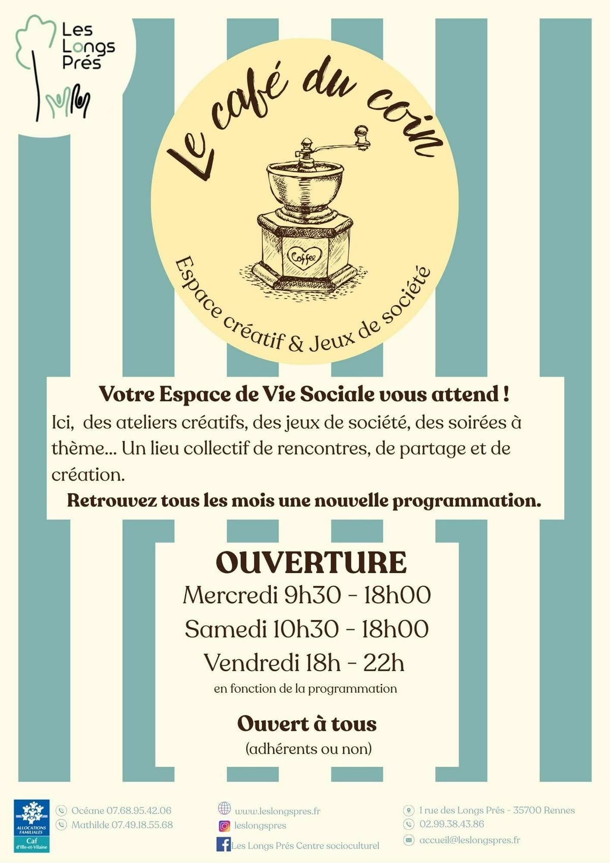 Ouverture du "Café du coin" aux Longs Prés